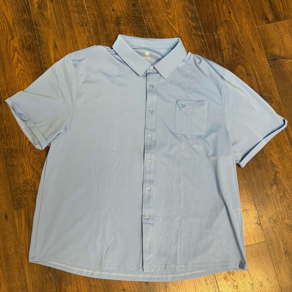 Sky Blue Casual Button Down Shirt for Men